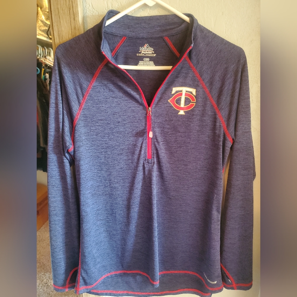 MN Twins Womens quarter zip long sleeve